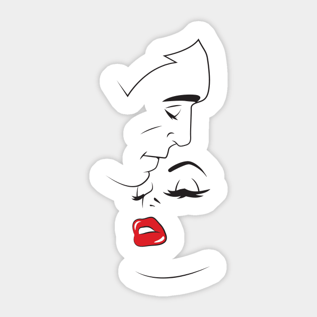 Line-art Lovers Sticker by Woah_Jonny